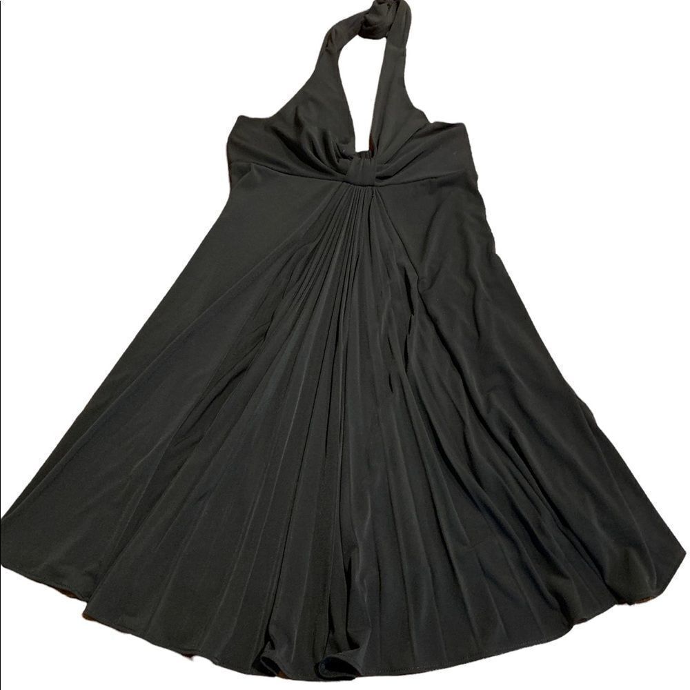 As U Wish Black Halter Mini Dress Small